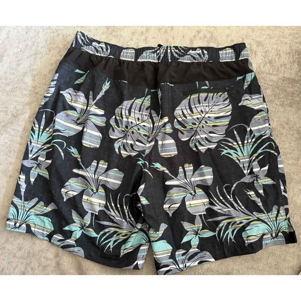 SPEEDO Tech Volley UPF 50+ Swim Short Tropical Print Sz XXL (38-40) NWT